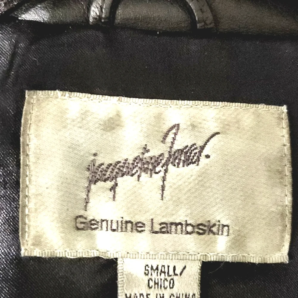 Vintage Jacqueline Ferrar Black Genuine Lambskin Coat Size Small - Picture 9 of 15